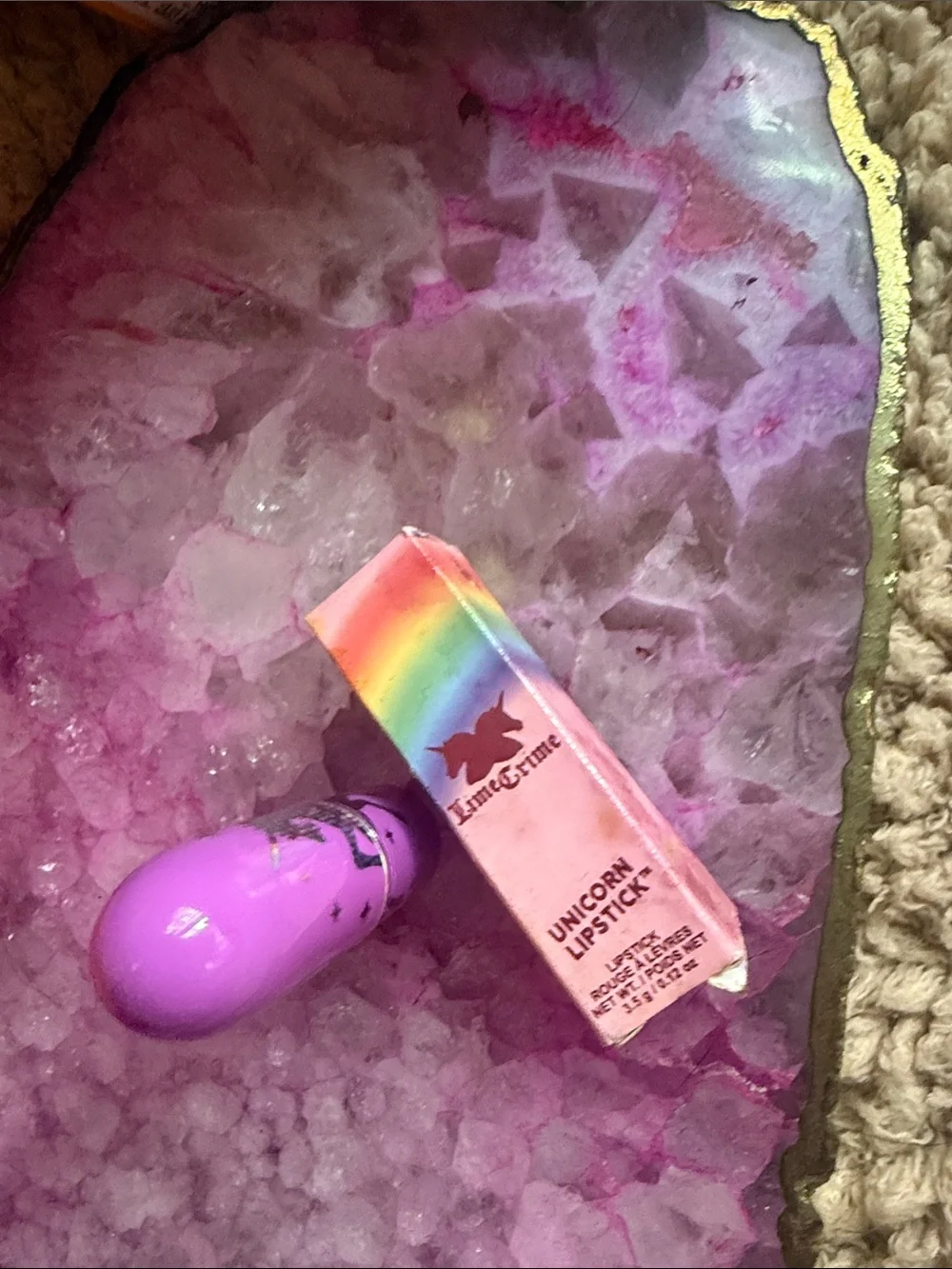 NEW lime crime AIRBORNE UNICORN 🦄 LIPSTICK 💄 PURPLE SHADE